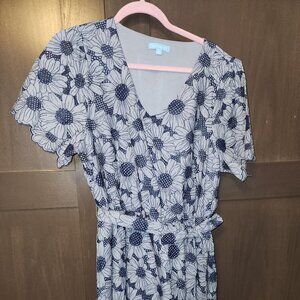 Blue Floral Summer Dress